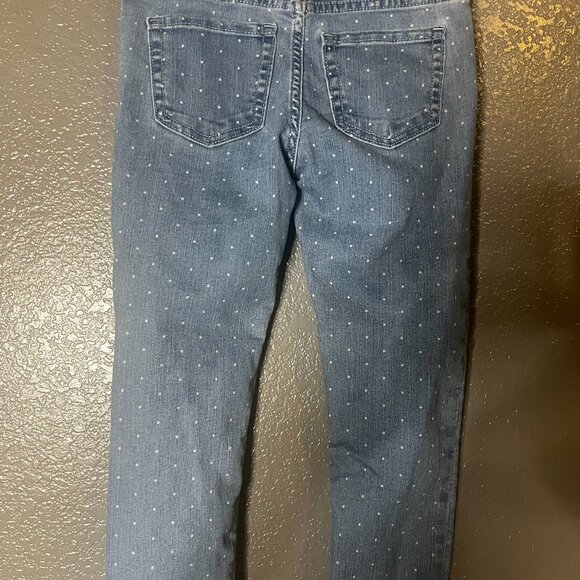 Girls Polka Dot Jeggings Size 8 Children’s Place Stretch Denim - Picture 2 of 8